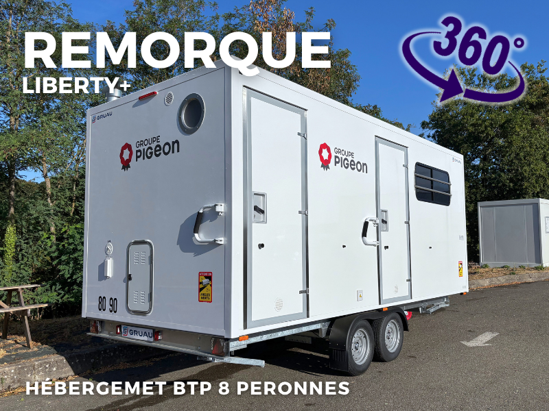 Remorque BTP 8 personnes