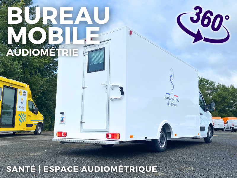 Véhicule bureau mobile audiométrie Gruau